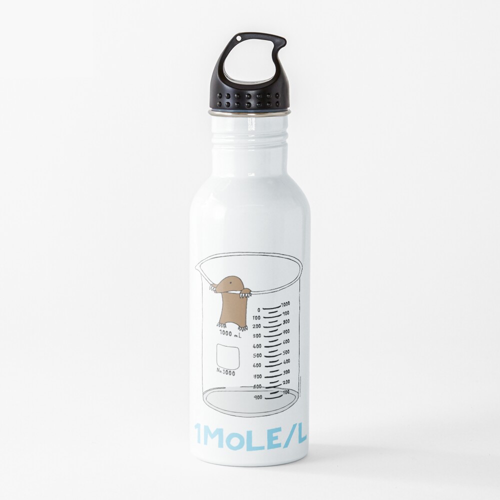 Chemistry 1 Mole per Litre for Mole or Avogadro's Day Water Bottle