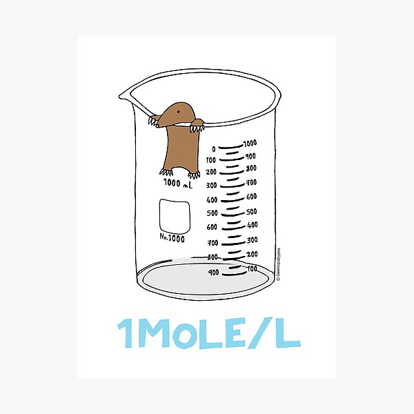 Item preview, Chemistry 1 Mole per Litre for Mole or Avogadro's Day  designed and sold by Geek-topia.
