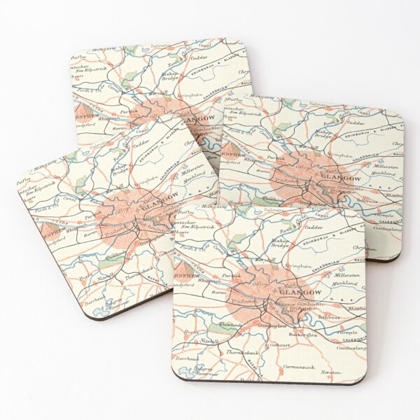 Item preview, GLASGOW & surrounding area map 1899 designed and sold by yourscotland.