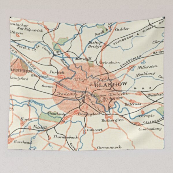 Item preview, GLASGOW & surrounding area map 1899 designed and sold by yourscotland.