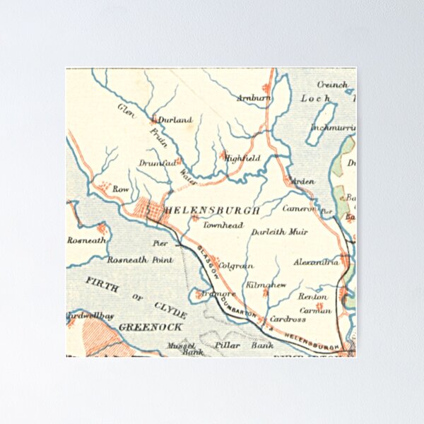 Item preview, HELENSBURGH & surrounding area map 1899 designed and sold by yourscotland.