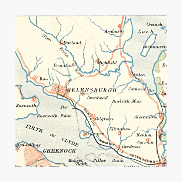 Item preview, HELENSBURGH & surrounding area map 1899 designed and sold by yourscotland.