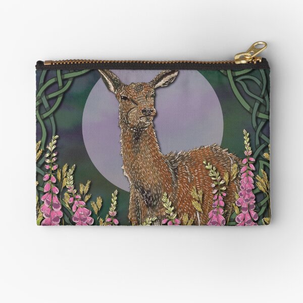 Celtic Deer Zipper Pouch