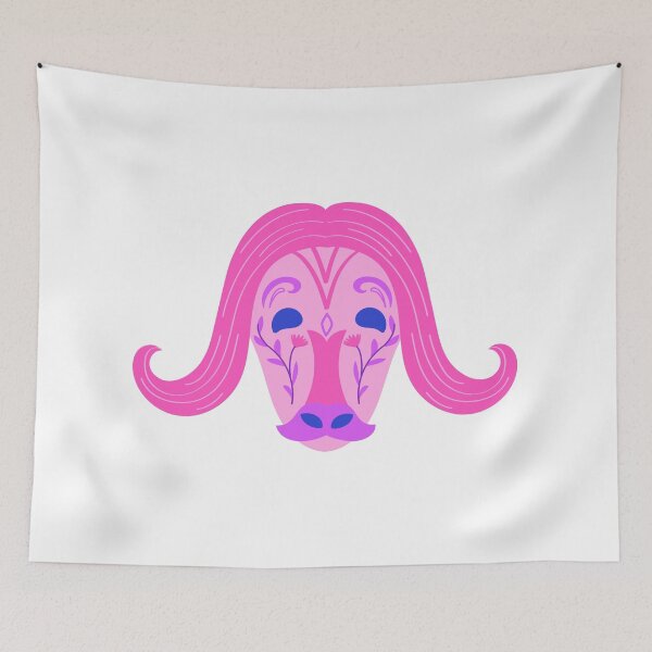 Item preview, Detailed Colorful Year of The Ox Musk Bull Head designed and sold by MIDDLX.