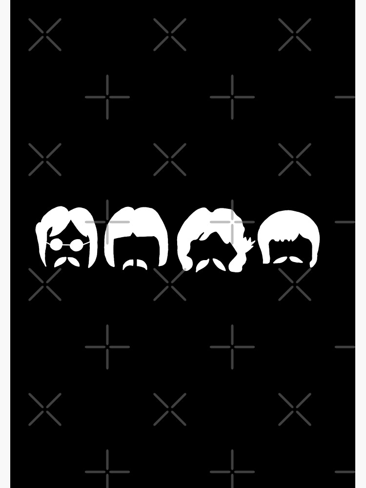 "The Beatles - white outline" Poster by Sputnikart | Redbubble