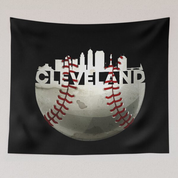 Item preview, Outstanding Cleveland Baseball Ball With Real Cleveland Skyline designed and sold by Urosek.