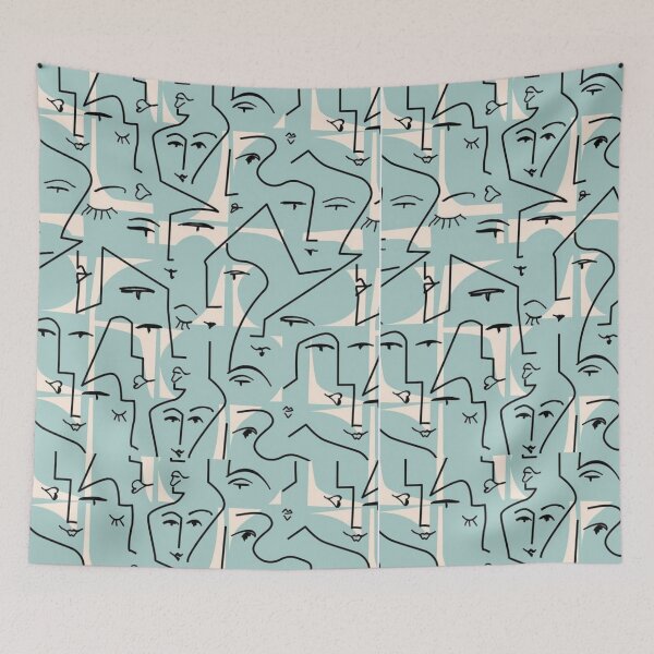 Item preview, Abstract faces art designed and sold by Zebra-fashion.