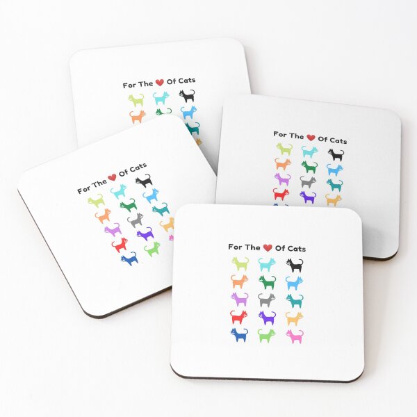 Item preview, For The Love Of Cats - Colorful Print - White Background designed and sold by OceansSupply.