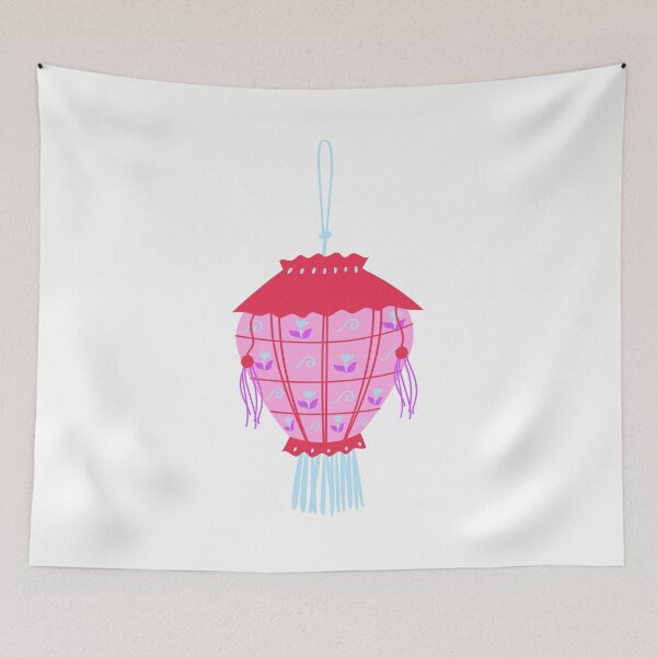 Item preview, Detailed Colorful Year of The Ox Pink and Red Chinese Lantern designed and sold by MIDDLX.