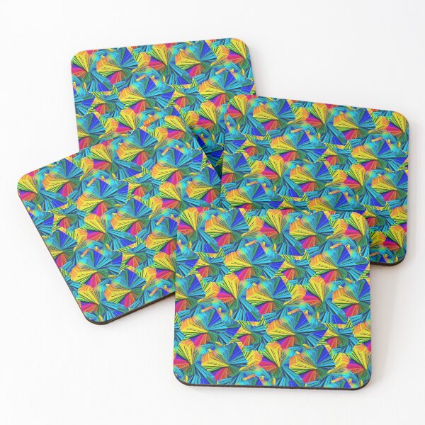 Item preview, Colorful paper feather fans designed and sold by MarionsArt.