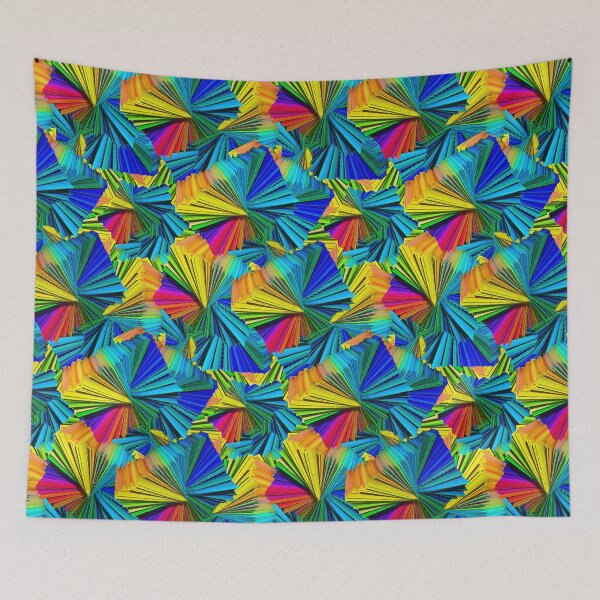 Item preview, Colorful paper feather fans designed and sold by MarionsArt.