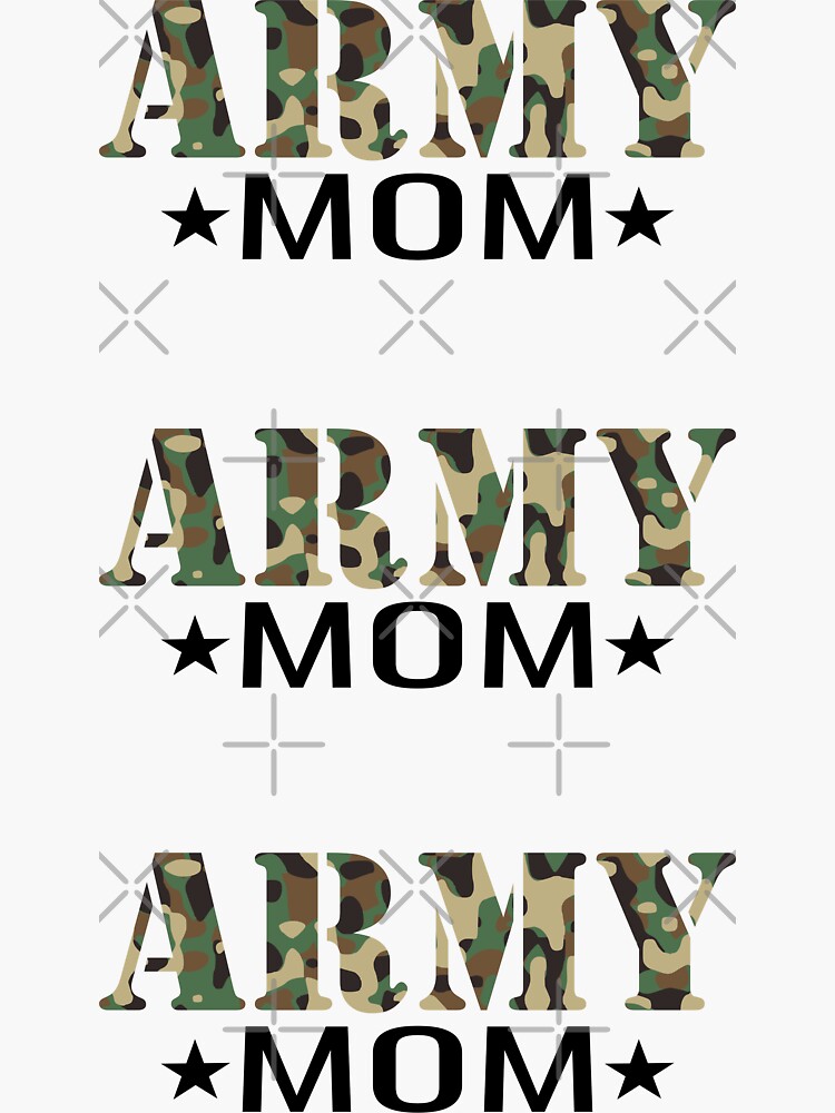 Army Mom Proud Mother Sticker For Sale By Mariv19 Redbubble 