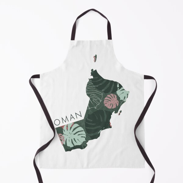 Item preview, Oman map with Monstera designed and sold by traveltheory.