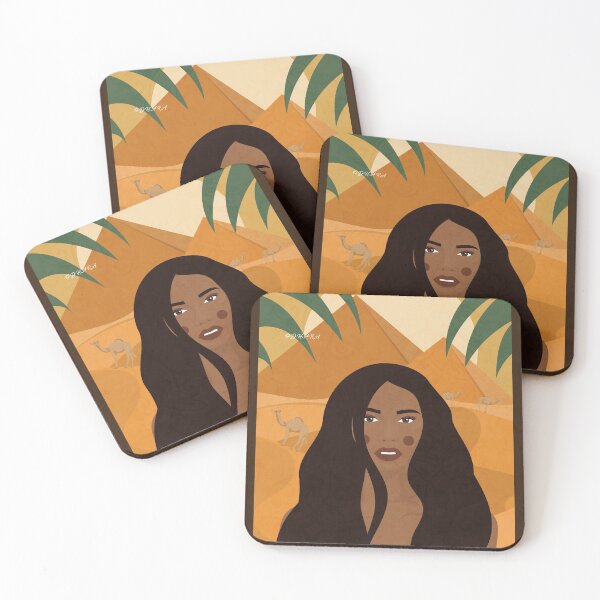 Item preview, Shani - Illustration woman in egypt and dromedaries designed and sold by odhara.