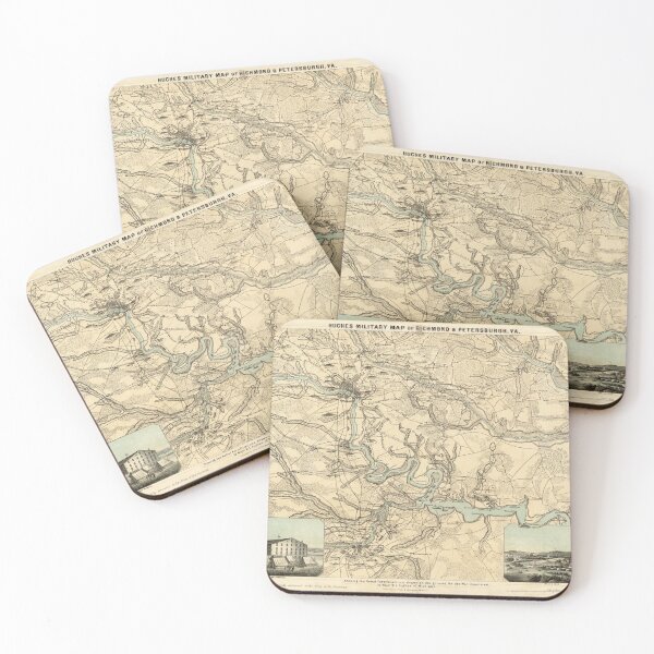 Item preview, Old Richmond to Petersburg VA Civil War Map (1864) Vintage Historic Battlefields of Virginia Atlas designed and sold by BravuraMedia.