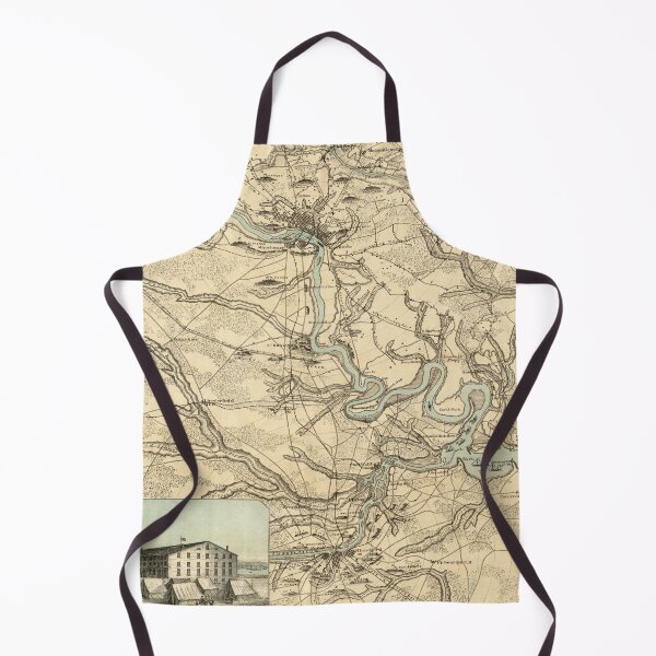 Item preview, Old Richmond to Petersburg VA Civil War Map (1864) Vintage Historic Battlefields of Virginia Atlas designed and sold by BravuraMedia.