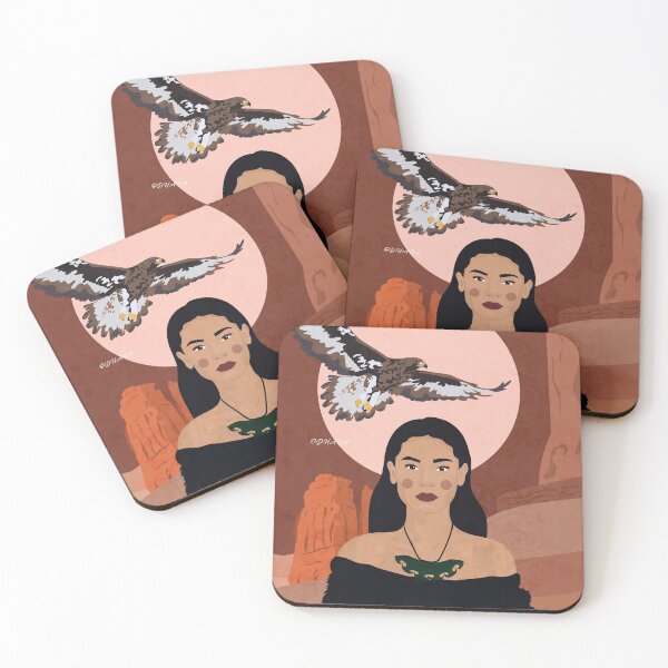 Item preview, Naya - Native American woman illustration designed and sold by odhara.