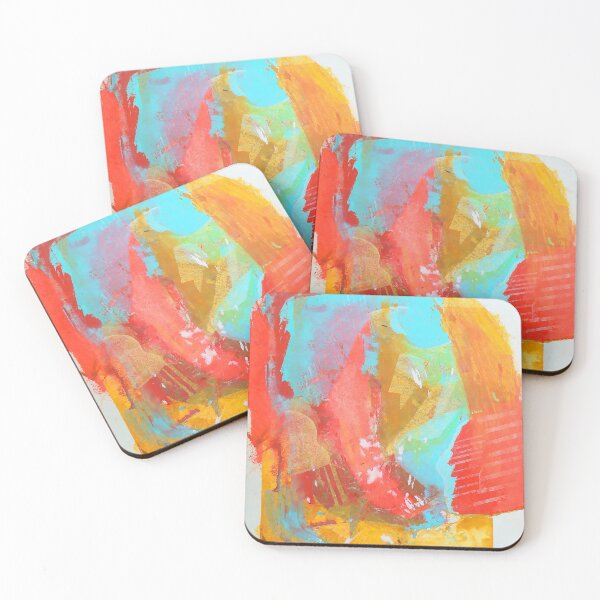 Item preview, Vibrant Red Orange Aqua Depression Cure designed and sold by cashewface.