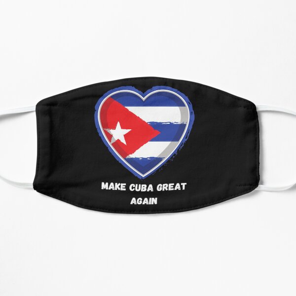 Bandera De Cuba Mascarilla plana