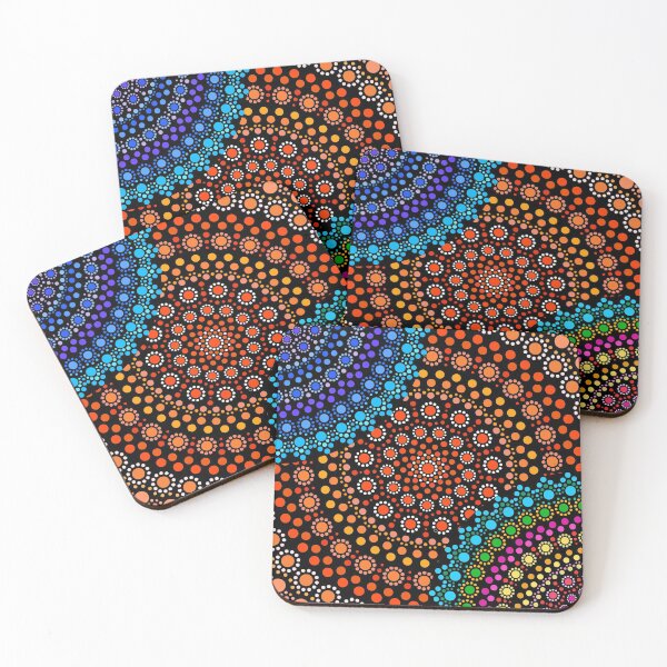 Item preview, Aboriginal Art Aborigine Australian Indigenous aboriginal Flag autochthon Bigambul Points Circle Day Gift For Mother dotart Sister Painting Mom Colors designed and sold by MeryemSpace.