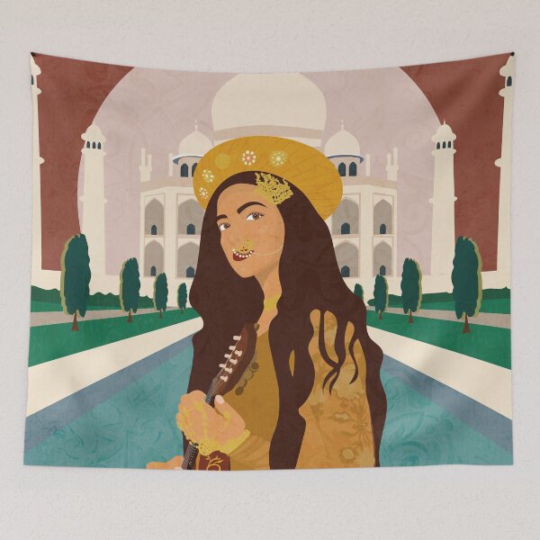 Item preview, Meera - Indian woman illustration designed and sold by odhara.