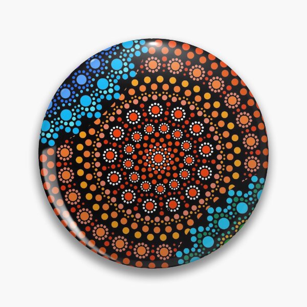 Item preview, Aboriginal Art Aborigine Australian Indigenous aboriginal Flag autochthon Bigambul Points Circle Colors Day Gift For Mother dotart Sister Painting Mom Mosaic designed and sold by MeryemSpace.