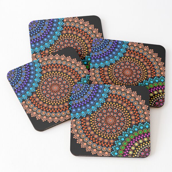 Item preview, Aboriginal Art Aborigine Australian Indigenous aboriginal Flag autochthon Bigambul Points Circle Colors Day Gift For Mother dotart Sister Painting Mom Mosaic designed and sold by MeryemSpace.