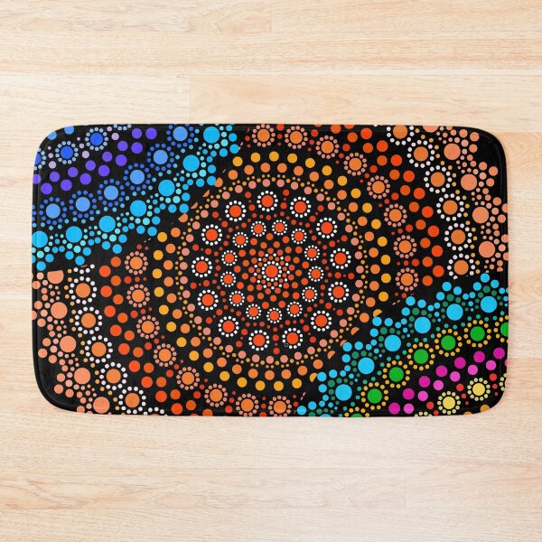 Item preview, Aboriginal Art Aborigine Australian Indigenous aboriginal Flag autochthon Bigambul Points Circle Colors Day Gift For Mother dotart Sister Painting Mom Mosaic designed and sold by MeryemSpace.