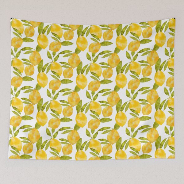 Item preview, Watercolor Lemon Fruit Polka dots designed and sold by MutchiDesign.