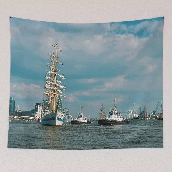 Item preview, On the Elbe in Hamburg - Travel photography designed and sold by MarionsArt.