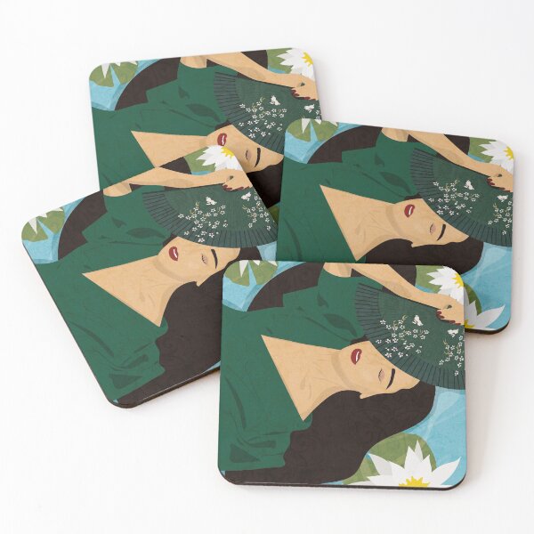 Item preview, Lian - Illustration Chinese Woman and Lotus Flowers designed and sold by odhara.