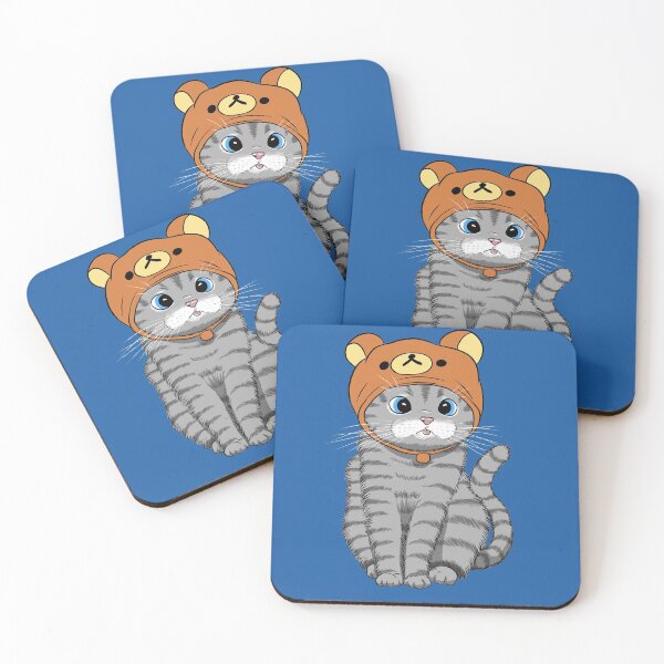 Item preview, Kitten with teddy hat designed and sold by albertocubatas.
