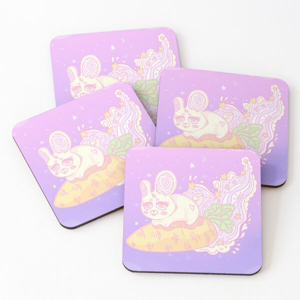Item preview, Space bunny in the clouds - dreamy pastel aesthetic  designed and sold by opalsunsetart.