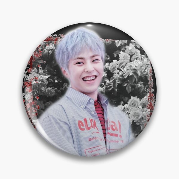 Artikelvorschau, Kim Minseok EXO Xiumin Koreanisches Kpop-Blumendesign entworfen und verkauft von Piosenka Art.