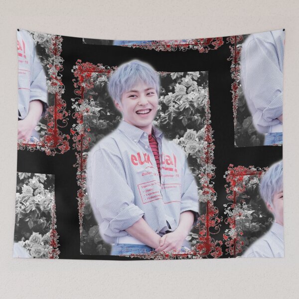 Item preview, Kim Minseok EXO Xiumin Korean Kpop Floral Design designed and sold by Piosenka Art.