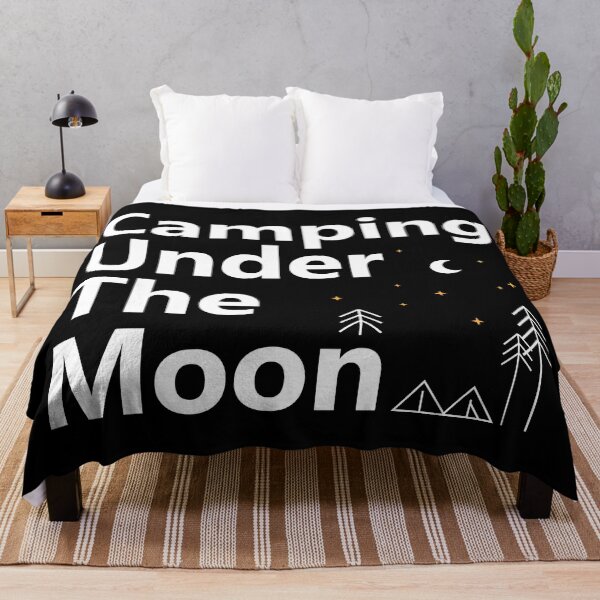 Item preview, Camping under the moon in summer - White Text base Design designed and sold by Babadollcraft.
