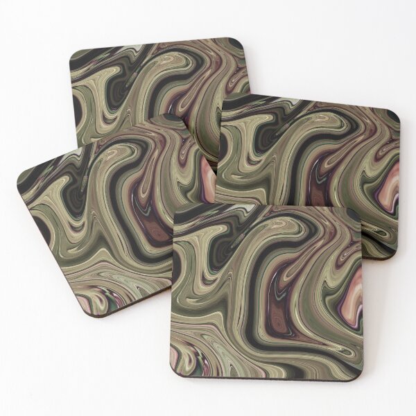 Item preview, Green & Burgundy Abstract Marble designed and sold by Flydea.