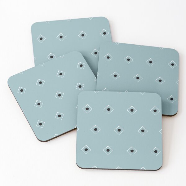 Item preview, White triangle with black dot on blue background designed and sold by ShirleyLab.