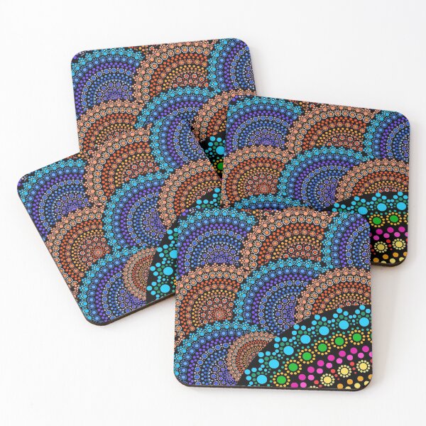 Item preview, Aboriginal Art Aborigine Australian Indigenous aboriginal Flag autochthon Bigambul Points Circle Colors Day Gift For Mother dotart Sister Painting Mom Mosaic designed and sold by MeryemSpace.