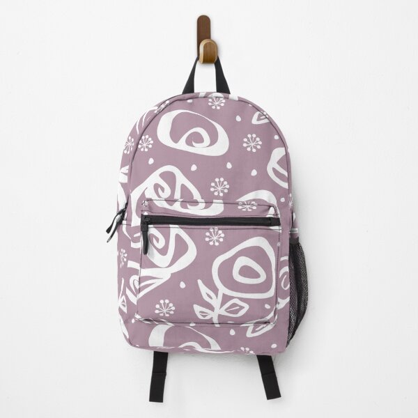 Item preview, Abstract white roses on mauve background designed and sold by ShirleyLab.