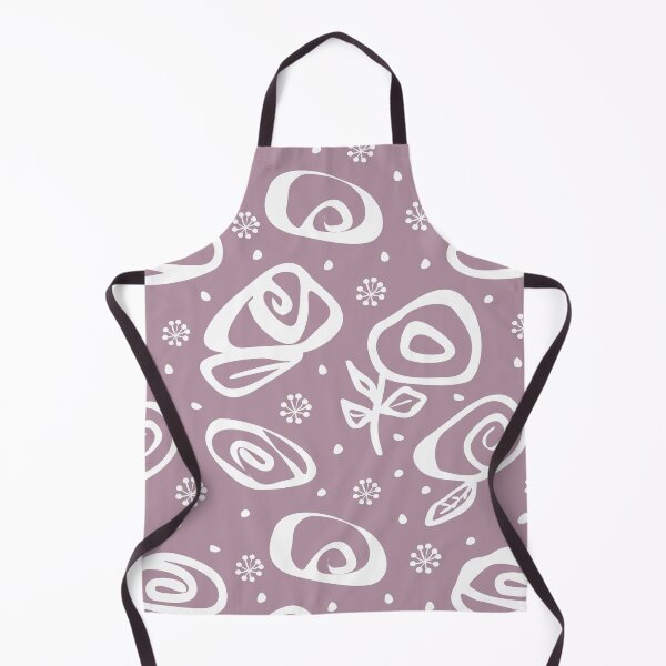 Item preview, Abstract white roses on mauve background designed and sold by ShirleyLab.