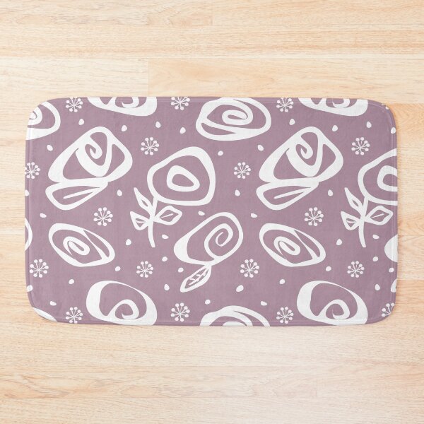 Item preview, Abstract white roses on mauve background designed and sold by ShirleyLab.