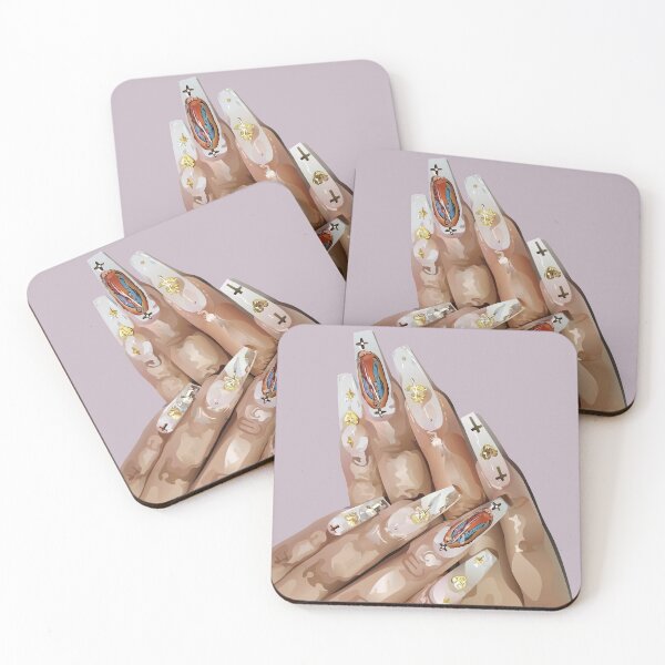 Aperçu de l'œuvre Nail Art Religieux Bling Guadalupe créée et vendue par emiliapapaya.