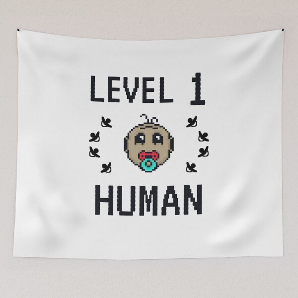 Item preview, Level 1 Human - Cute baby emoticon - Pixelated babies designed and sold by For the love of Pixels.