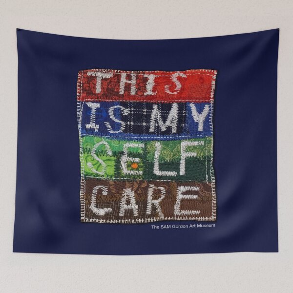 Item preview, This Is My Self Care (Micro Quilt Series 4”x6” quilted fabric & clothing) designed and sold by SAMGordonART.