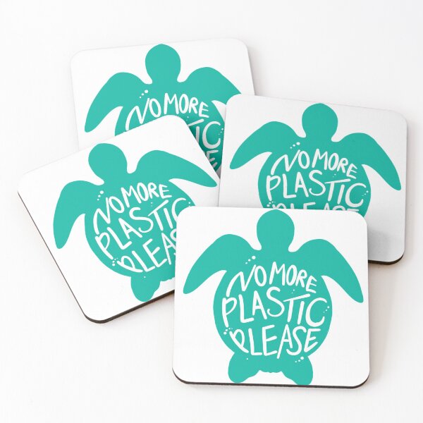 Item preview, No more plastic please blue turtle designed and sold by LucyWDesign123.