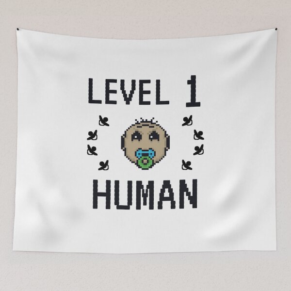 Item preview, Level 1 Human - Cute baby emoticon - Pixelated babies designed and sold by For the love of Pixels.