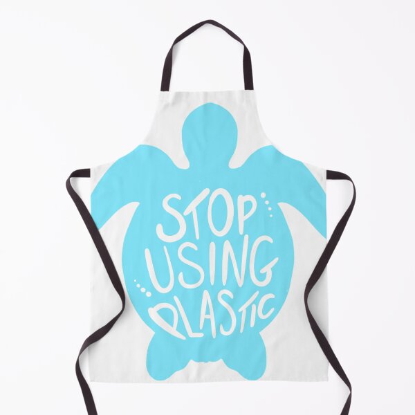 Item preview, Stop using plastic blue turtle designed and sold by LucyWDesign123.