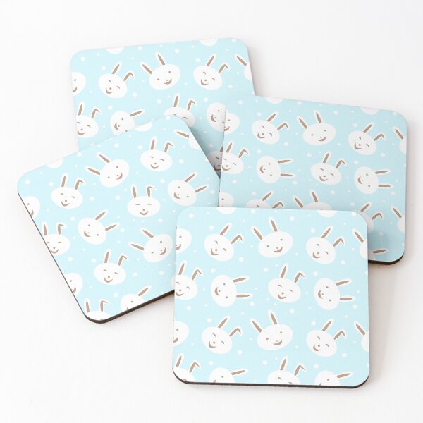 Item preview, Rabbit pattern on blue background  designed and sold by Patcha555.
