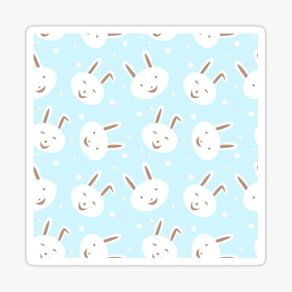 Item preview, Rabbit pattern on blue background  designed and sold by Patcha555.